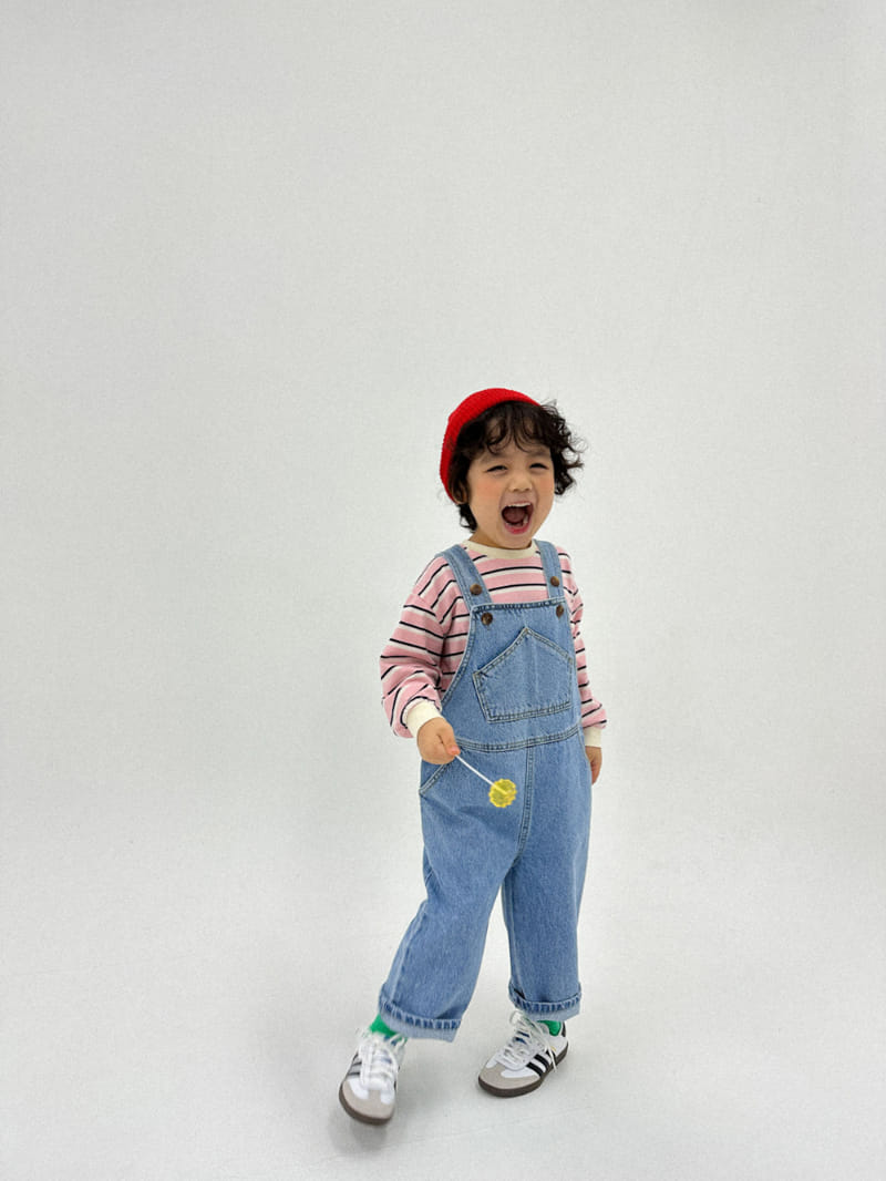 A-Market - Korean Children Fashion - #discoveringself - Pentagon Denim Dungarees - 4