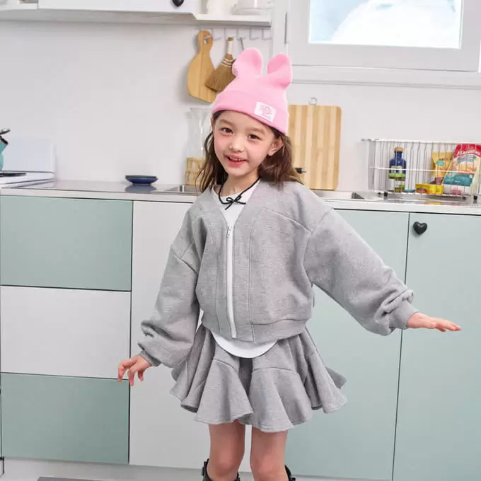 A-Market - Korean Children Fashion - #fashionkids - V Slit Zip Up