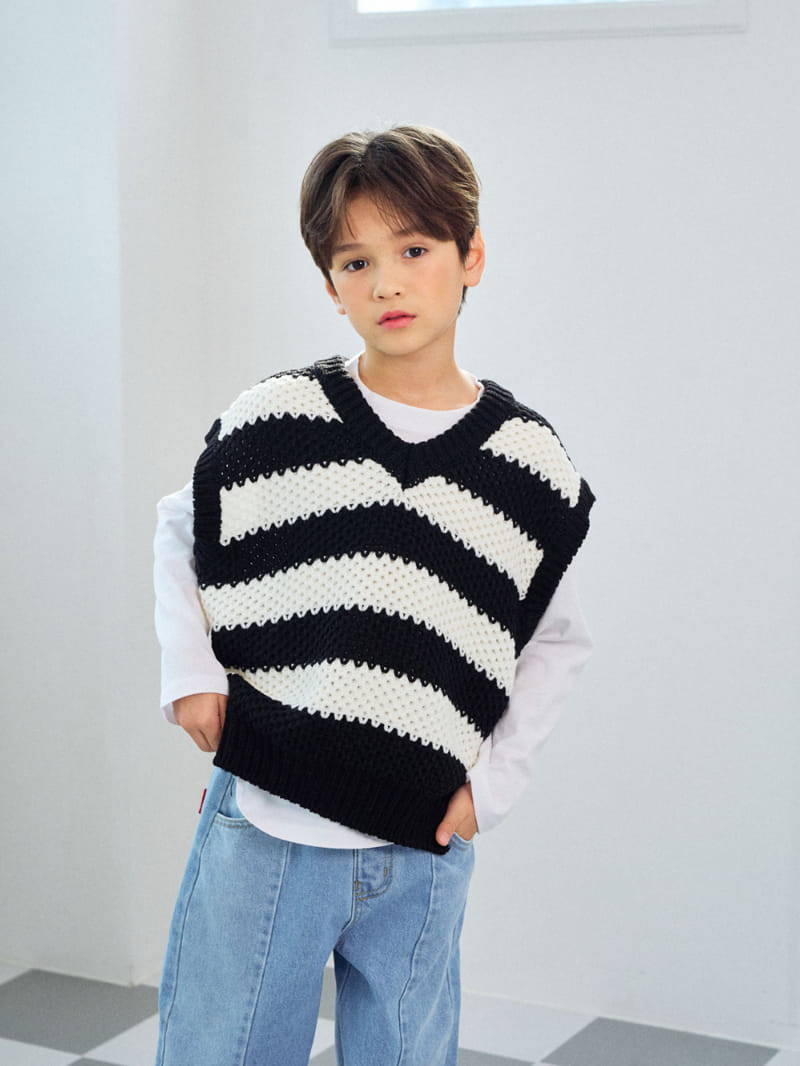 A-Market - Korean Children Fashion - #fashionkids - Big ST Vest Knit - 7