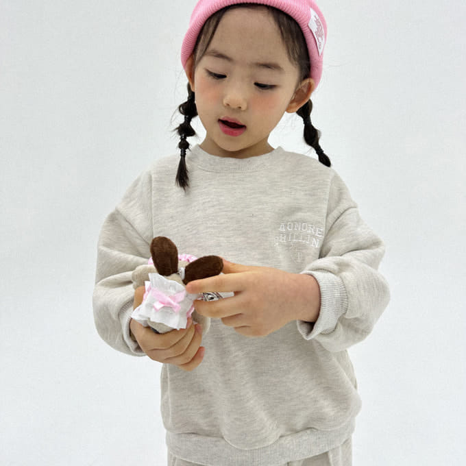 A-Market - Korean Children Fashion - #kidsstore - H Embroider Sweatshirt