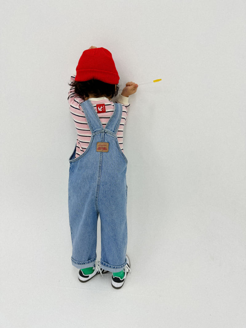 A-Market - Korean Children Fashion - #kidzfashiontrend - Pentagon Denim Dungarees - 7