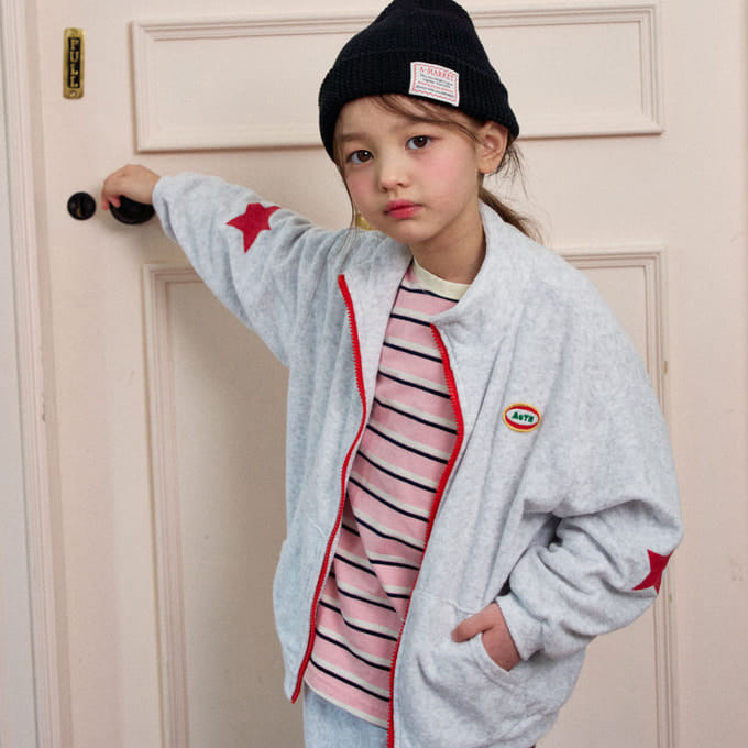 A-Market - Korean Children Fashion - #kidzfashiontrend - Star Terry Zip Up