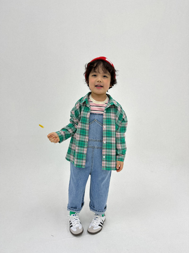 A-Market - Korean Children Fashion - #littlefashionista - Pentagon Denim Dungarees - 9