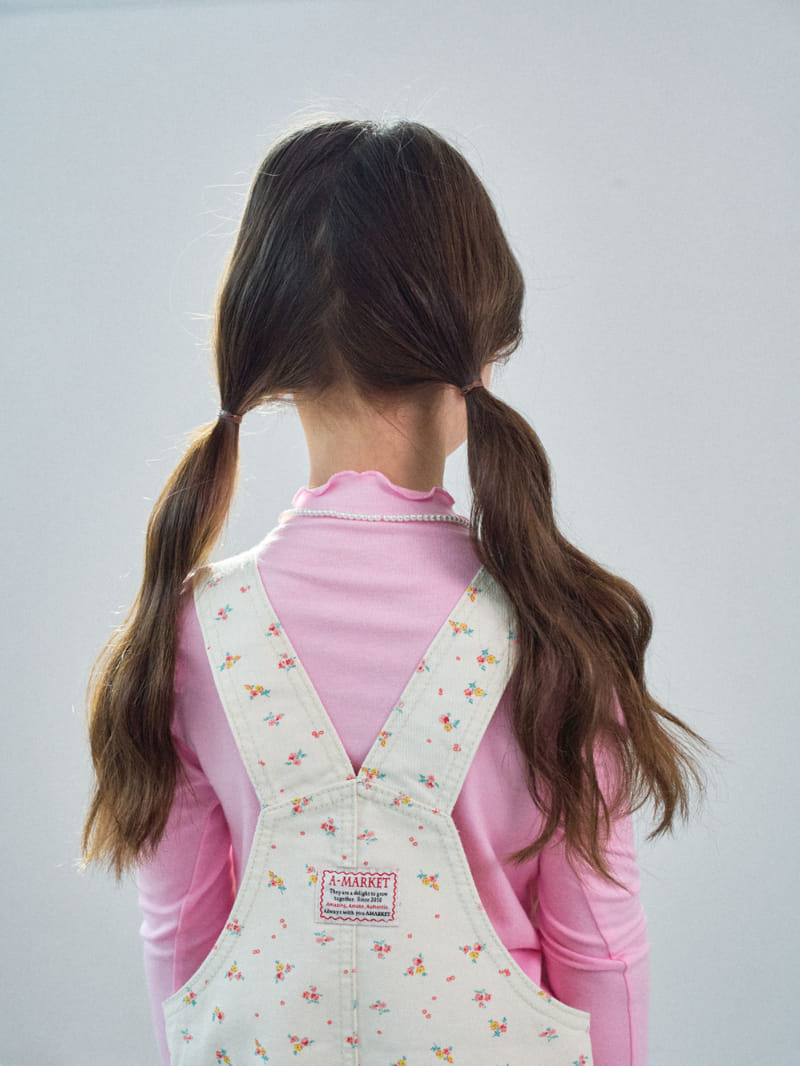 A-Market - Korean Children Fashion - #littlefashionista - Flower Heart Dungarees - 10