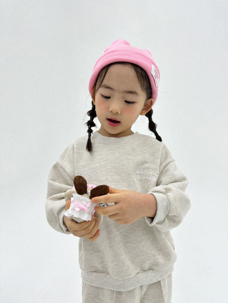 A-Market - Korean Children Fashion - #magicofchildhood - H Embroider Sweatshirt - 5