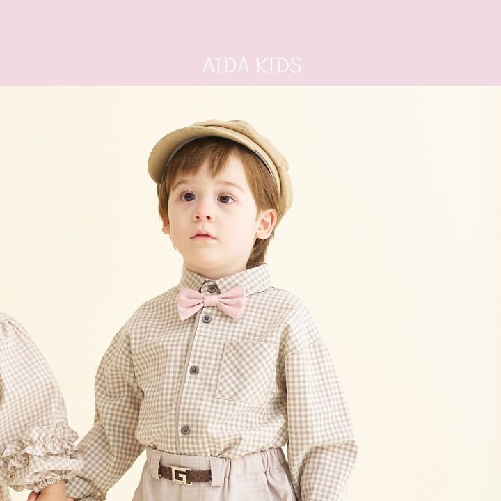 Aida - Korean Children Fashion - #kidzfashiontrend - New Check Shirt