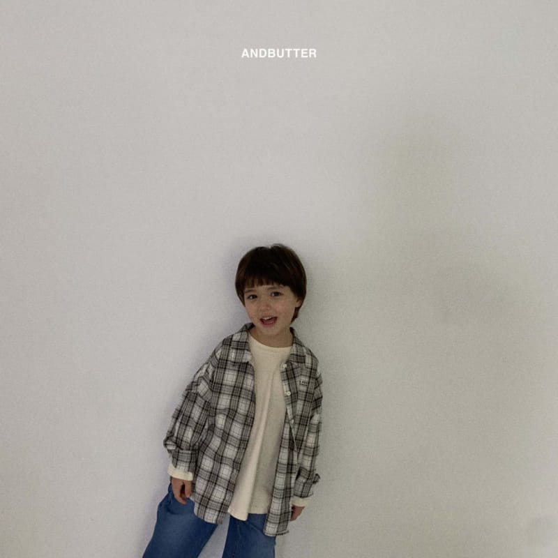 Andbutter - Korean Children Fashion - #Kfashion4kids - Together Check Shirt - 8