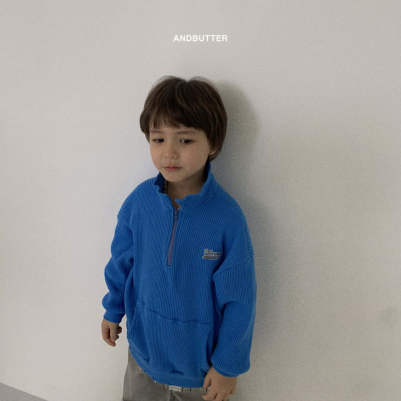 Andbutter - Korean Children Fashion - #childofig - Vintage Half Zip Up - 3