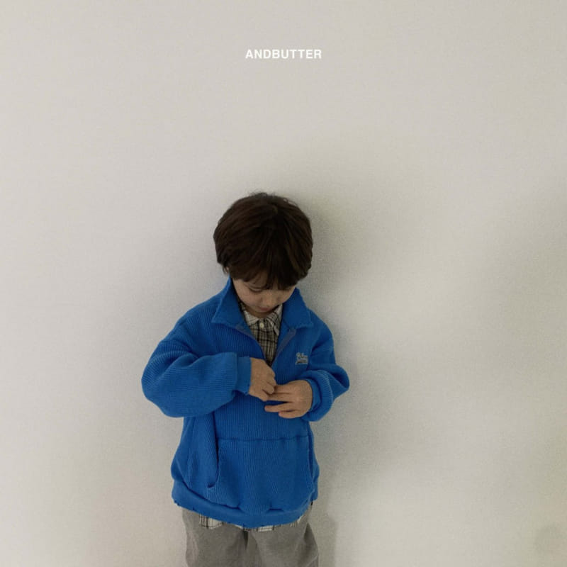 Andbutter - Korean Children Fashion - #childofig - Vintage Half Zip Up - 4