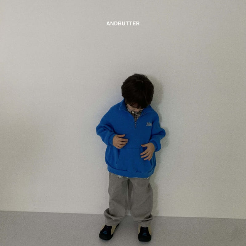 Andbutter - Korean Children Fashion - #designkidswear - Vintage Half Zip Up - 5