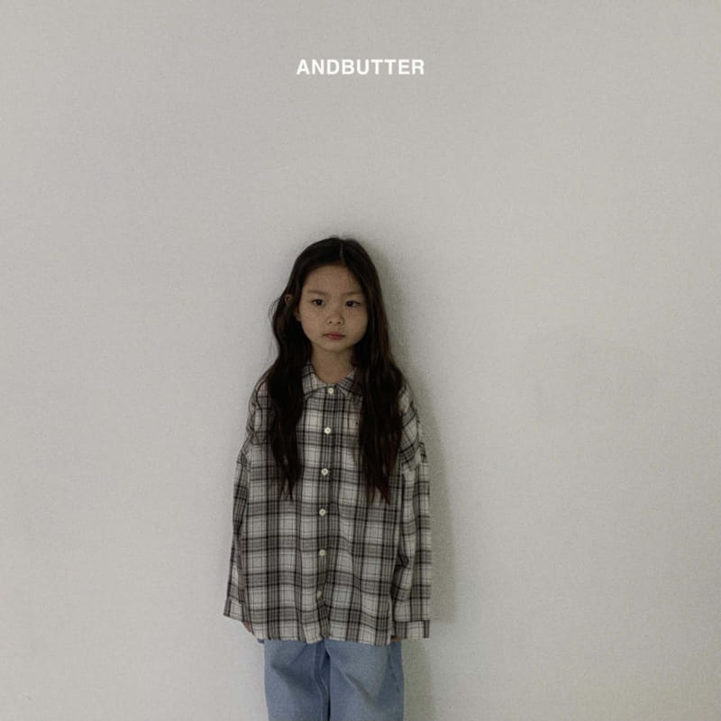 Andbutter - Korean Children Fashion - #designkidswear - Together Check Shirt - 2