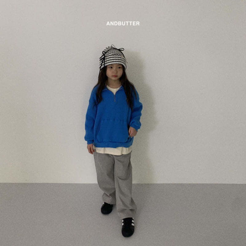 Andbutter - Korean Children Fashion - #kidsshorts - Vintage Half Zip Up - 8