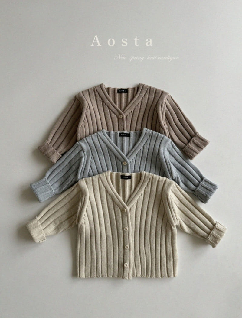 Aosta - Korean Baby Fashion - #babyoutfit - Rib Knit Cardigan - 2