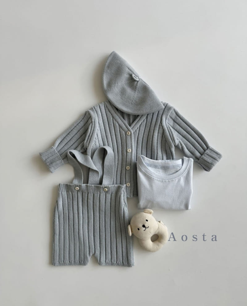 Aosta - Korean Baby Fashion - #smilingbaby - Rib Knit Dungarees - 9