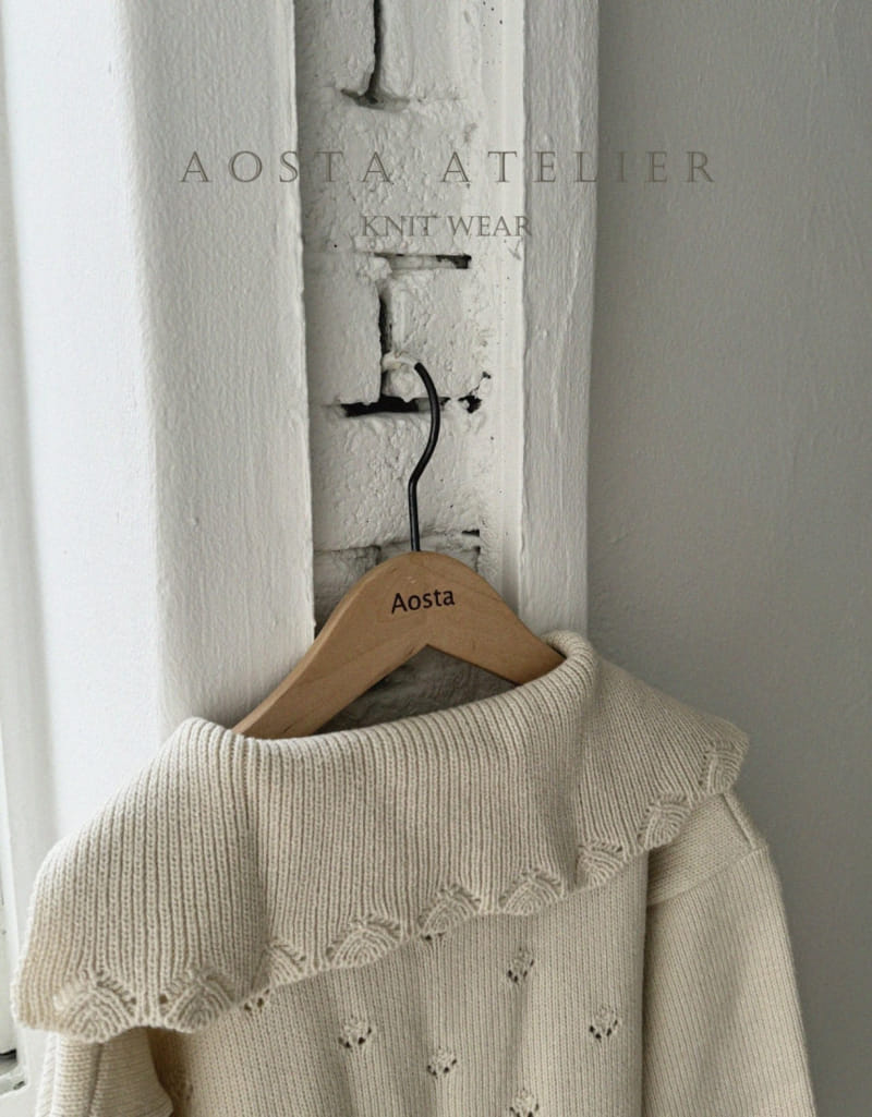 Aosta - Korean Women Fashion - #momslook - Mom Eyelet Cardigan - 5