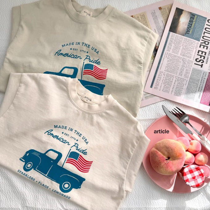 Article - Korean Children Fashion - #childofig - USA Car Paint Tee