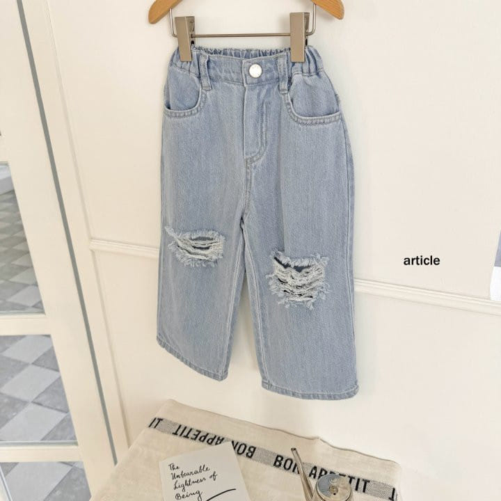 Article - Korean Children Fashion - #designkidswear - Cloy Tear Jeans - 3