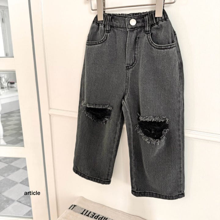 Article - Korean Children Fashion - #fashionkids - Cloy Tear Jeans - 5