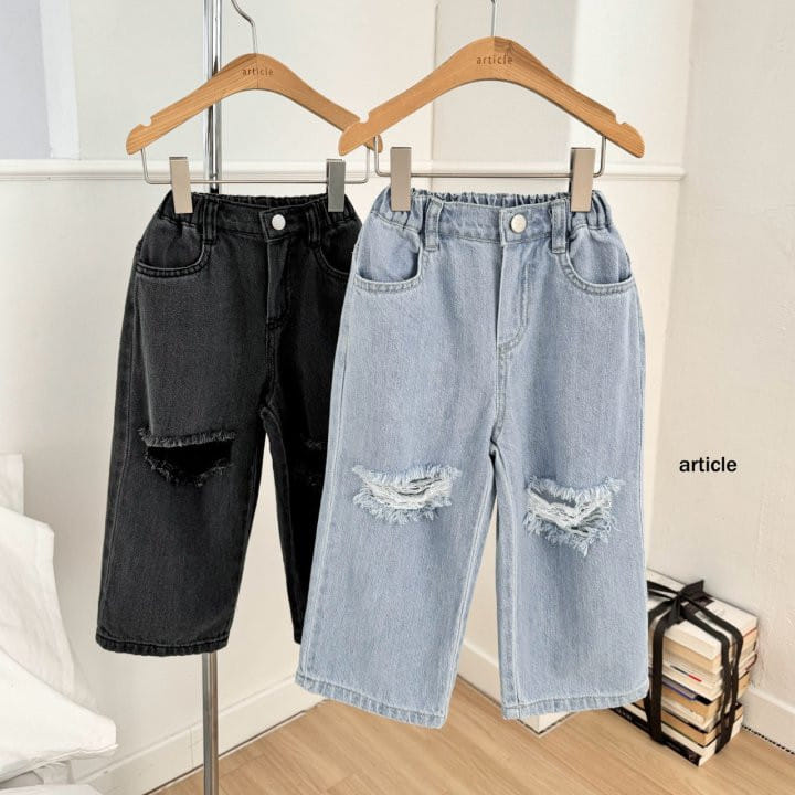 Article - Korean Children Fashion - #kidsstore - Cloy Tear Jeans - 7