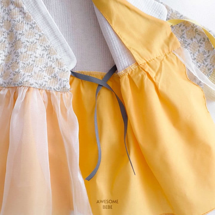 Awesome Bebe - Korean Children Fashion - #todddlerfashion - Yellow Flower Girl Hanbok - 11