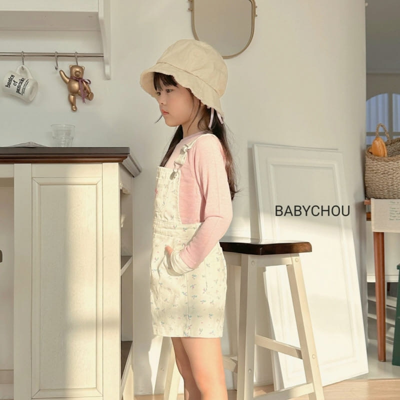 Babychou - Korean Children Fashion - #Kfashion4kids - Small Flower Dungarees - 9