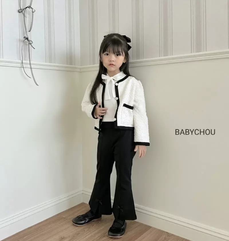 Babychou - Korean Children Fashion - #Kfashion4kids - Ribbon Jacket - 8