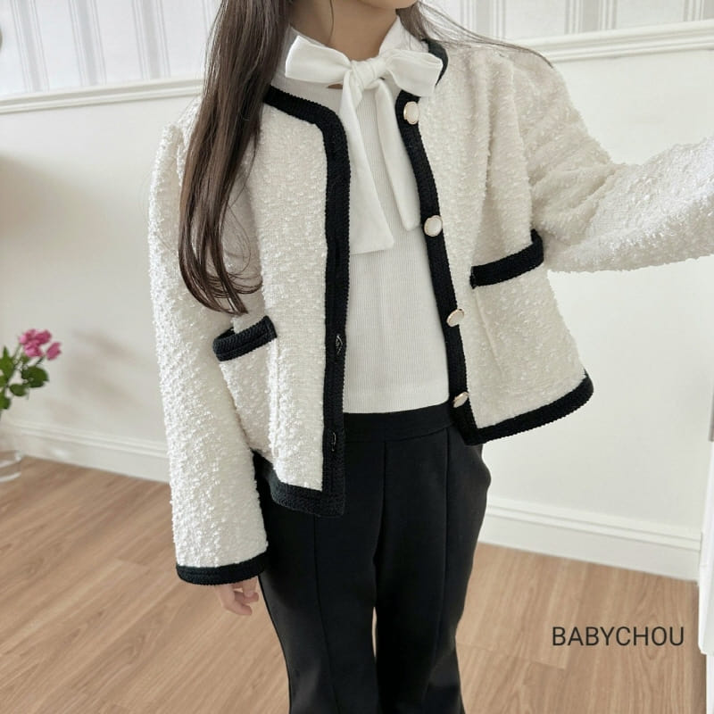 Babychou - Korean Children Fashion - #childrensboutique - Ribbon Tie Puff Tee - 10