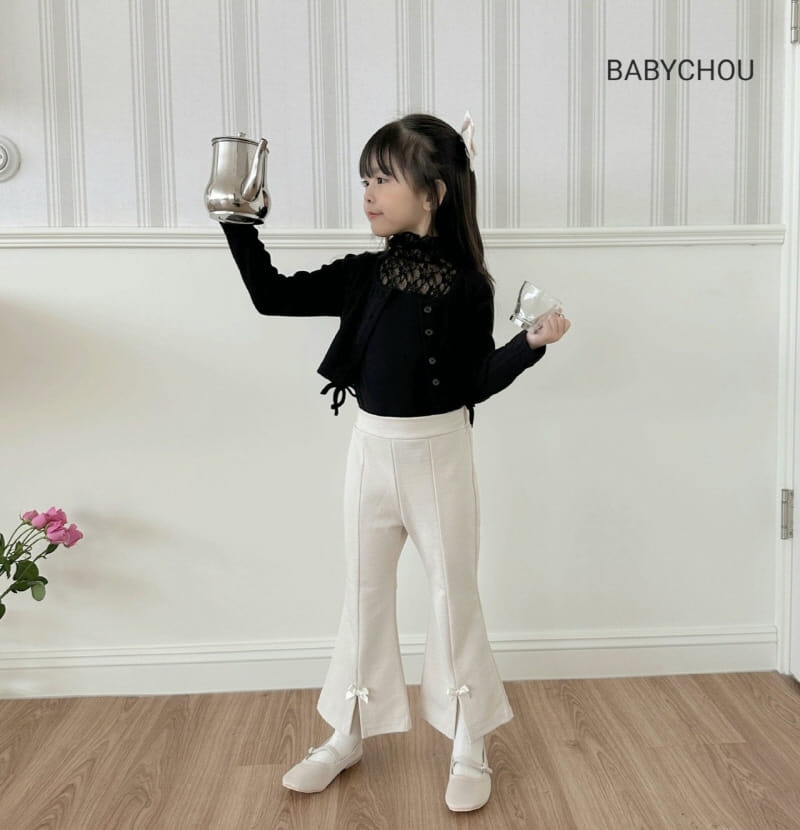 Babychou - Korean Children Fashion - #childofig - Slit Boots Cut Pants - 4