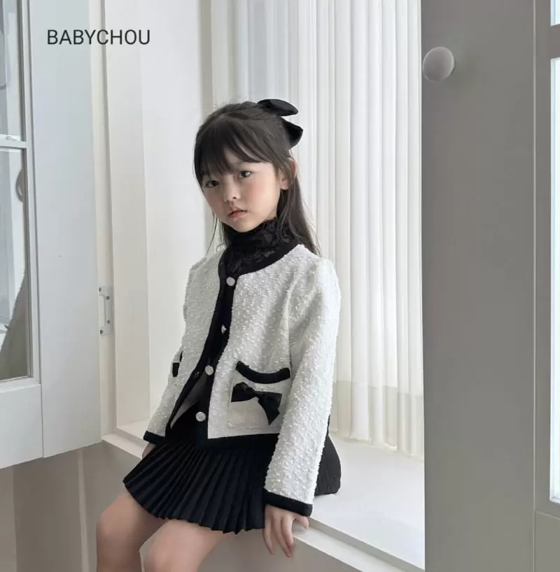 Babychou - Korean Children Fashion - #discoveringself - Ribbon Jacket - 3