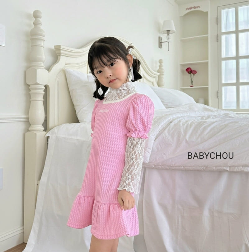 Babychou - Korean Children Fashion - #fashionkids - Lace Turtleneck Tee - 10