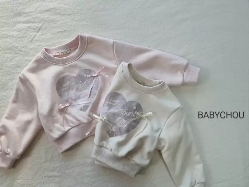 Babychou - Korean Children Fashion - #kidzfashiontrend - L Heart Sweatshirt