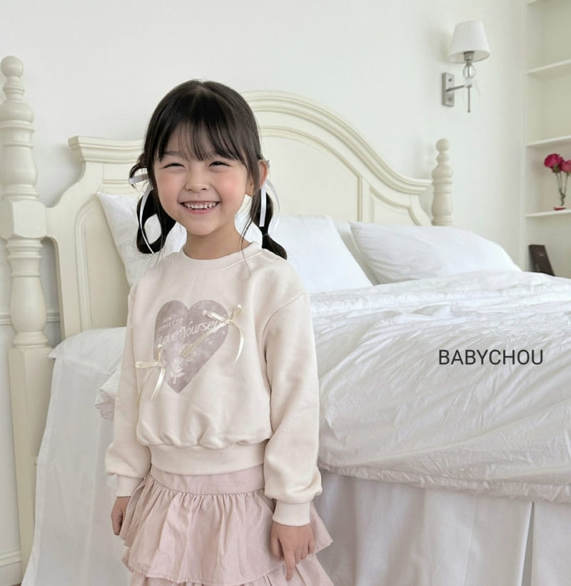 Babychou - Korean Children Fashion - #littlefashionista - L Heart Sweatshirt - 3