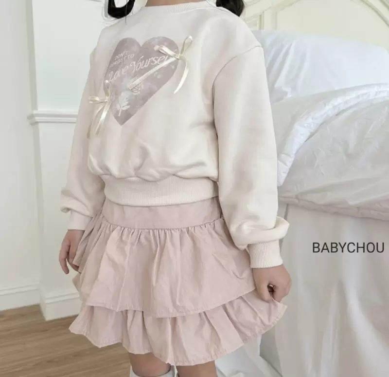 Babychou - Korean Children Fashion - #todddlerfashion - L Heart Sweatshirt - 7