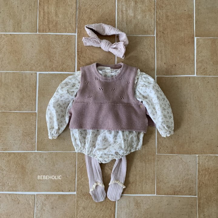 Bebe Holic - Korean Baby Fashion - #babyboutique - berry  Body Suit - 3