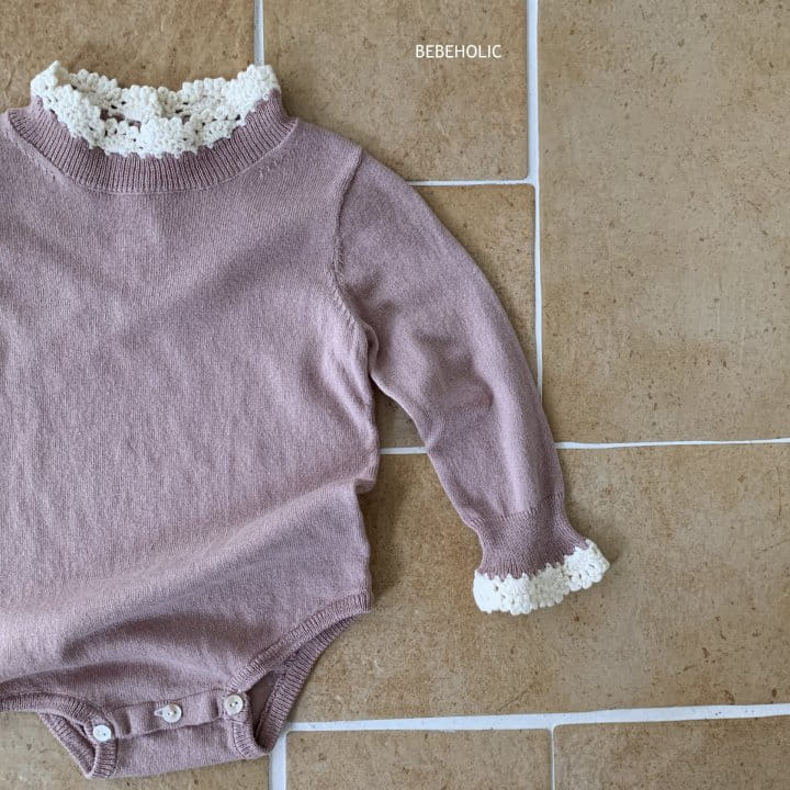 Bebe Holic - Korean Baby Fashion - #babyboutique - Knit Lace Body Suit - 11