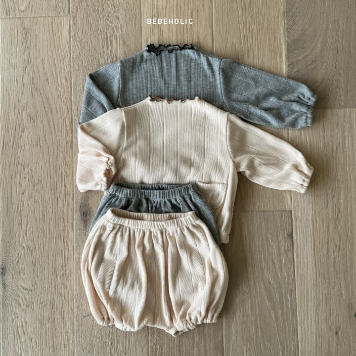 Bebe Holic - Korean Baby Fashion - #babyboutiqueclothing - Over Sol Top Bottom Set - 7