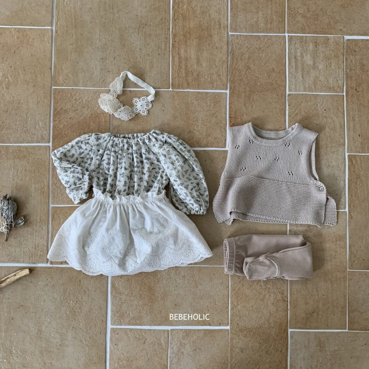 Bebe Holic - Korean Baby Fashion - #babyfashion - Flat Skirt Body Suit Set - 2