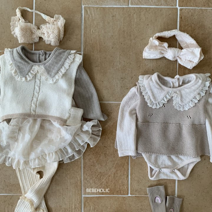 Bebe Holic - Korean Baby Fashion - #babygirlfashion - Gen Collar Body Suit