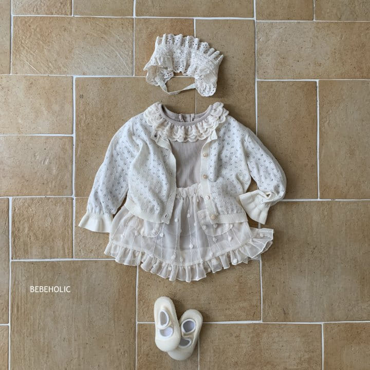 Bebe Holic - Korean Baby Fashion - #babyootd - Kint Punching Cardigan - 4