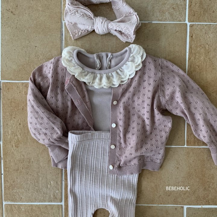 Bebe Holic - Korean Baby Fashion - #babywear - Kint Punching Cardigan - 6