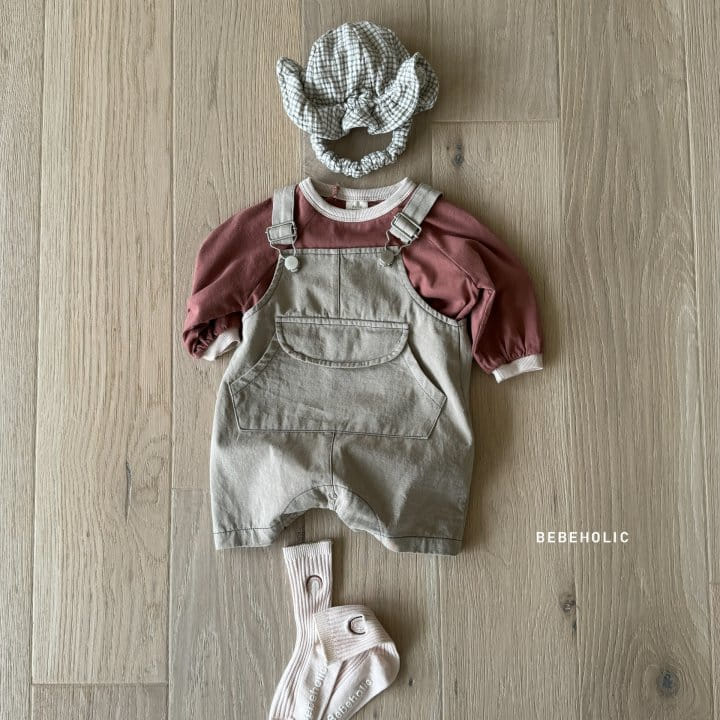 Bebe Holic - Korean Baby Fashion - #onlinebabyboutique - Buckle Dungarees Body Suit - 6