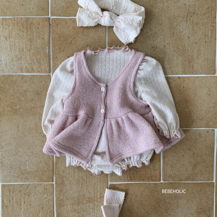 Bebe Holic - Korean Baby Fashion - #onlinebabyboutique - Jacquard Frill Body Suit - 5