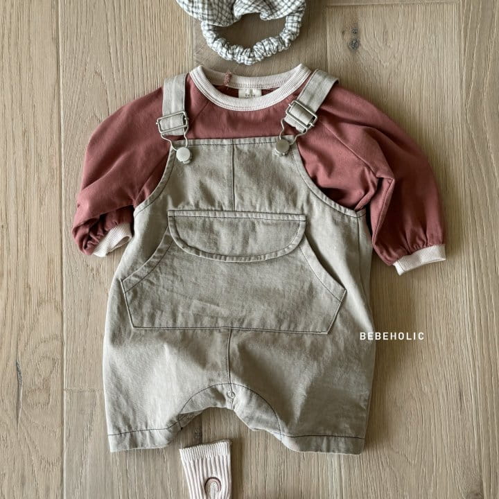 Bebe Holic - Korean Baby Fashion - #onlinebabyshop - Buckle Dungarees Body Suit - 7