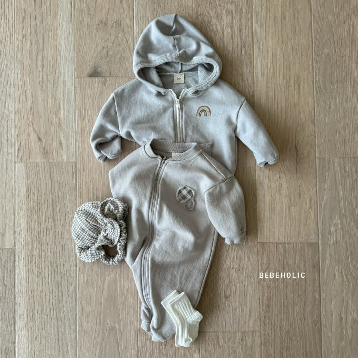 Bebe Holic - Korean Baby Fashion - #onlinebabyboutique - Circle Zip Up Bosy Suit - 4