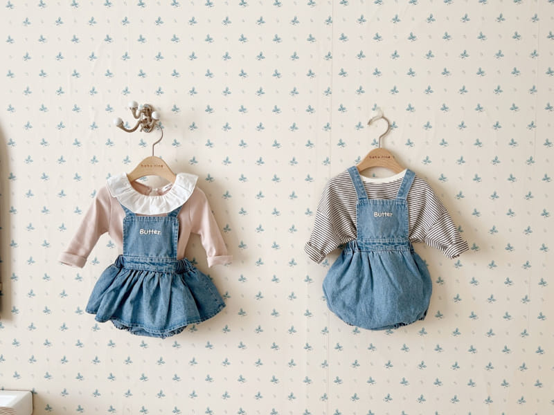 Bebe Nine - Korean Baby Fashion - #babyclothing - Bebe B Butter Dungarees Bloomers - 3