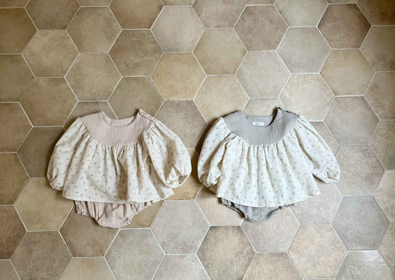 Bebe Nine - Korean Baby Fashion - #babygirlfashion - Bebe B Herb Top Bottom Set