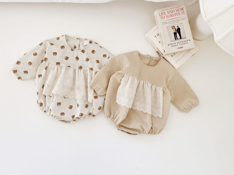 Bebe Nine - Korean Baby Fashion - #babyoutfit - Bebe B Apron Body Suit - 3