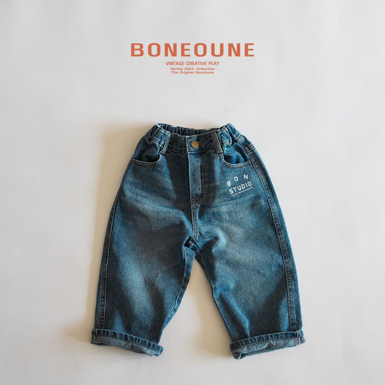 Boneoune - Korean Children Fashion - #childofig - BON Open Denim Pants - 3