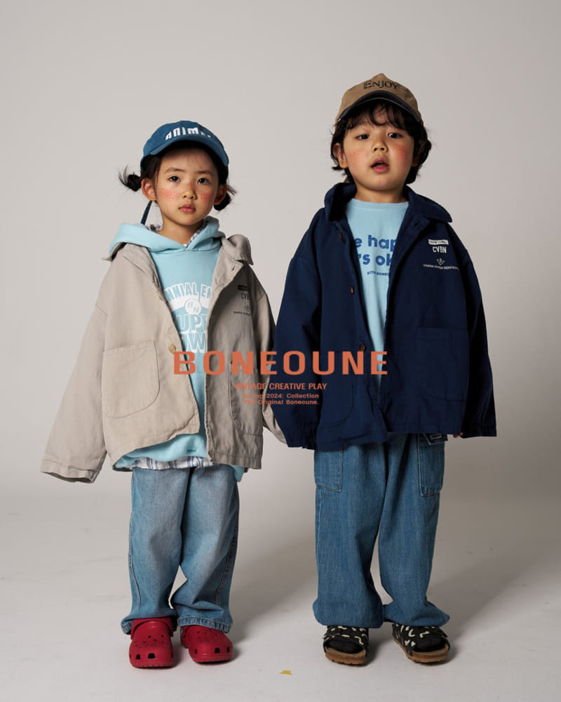 Boneoune - Korean Children Fashion - #childofig - Power Hoody Tee - 10