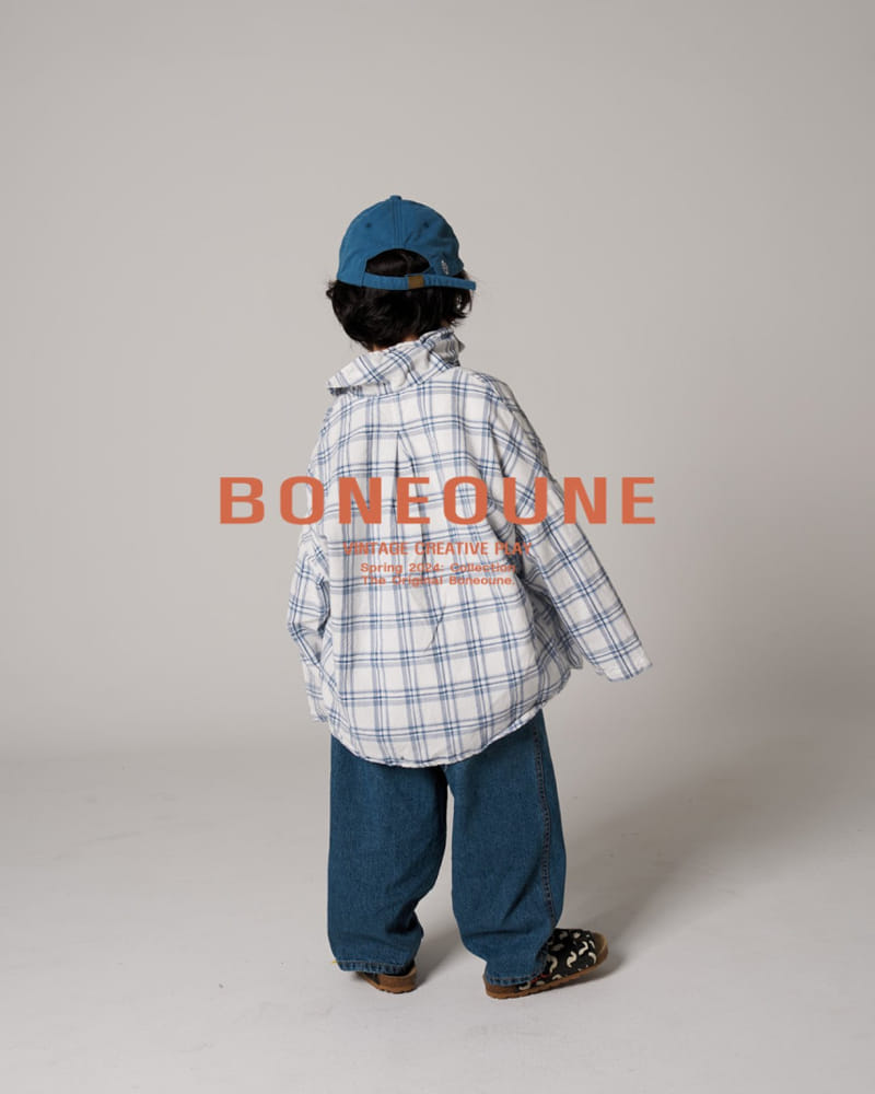 Boneoune - Korean Children Fashion - #childofig - Lila Check Shirt - 9